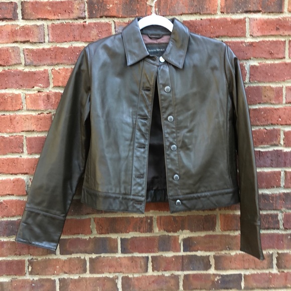 Banana Republic Jackets & Blazers - Banana Republic Brown Leather Moro Jacket